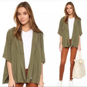 Jack by BB Dakota Green Mariya Raincoat Poncho, L,